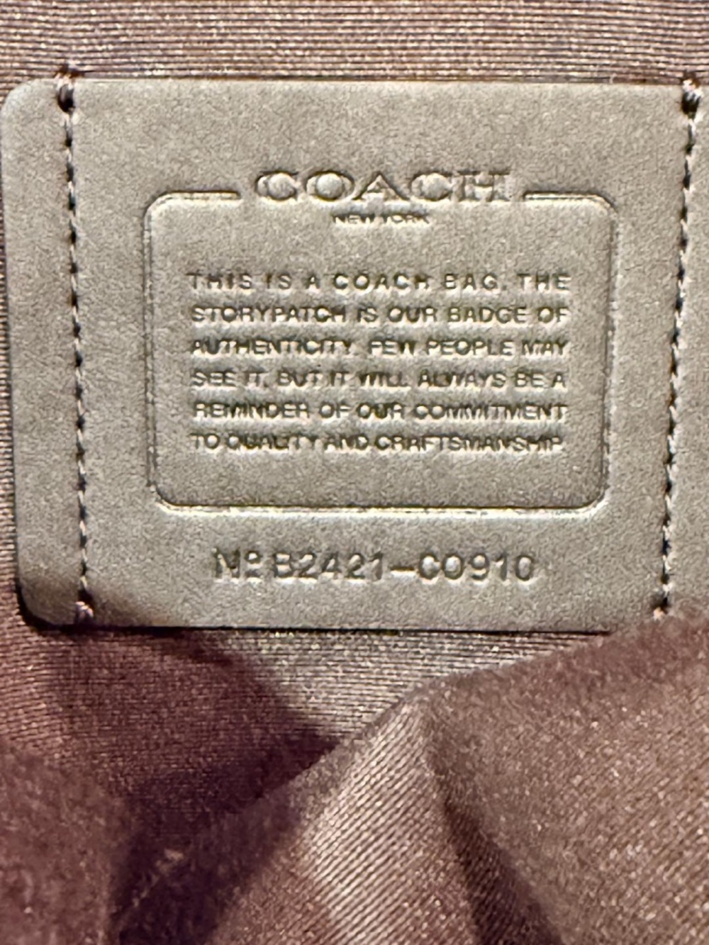Gently Used - COACH Ethan Sling or Cross Body bag CV918 Charcoal/Black - Picture 4 of 10